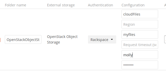 OpenStack configuration.